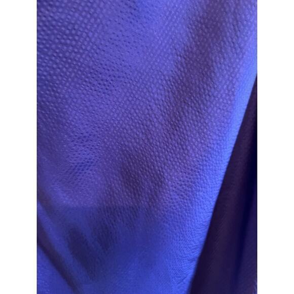 Beth Bowley Purple Beaded Floral Yellow Flutter Sleeve Top Slinky Women's M - Picture 8 of 13